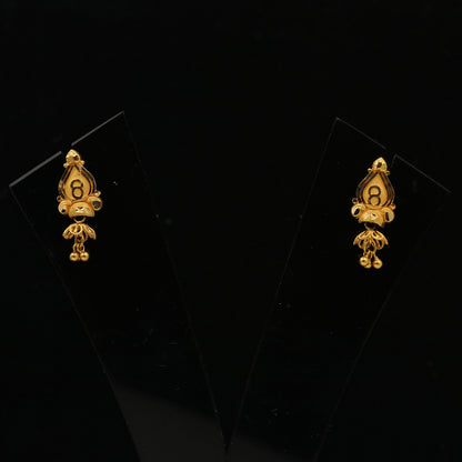 bis 916 print fine gold 2.1cm drop earrings ladies gift fine jewelry store