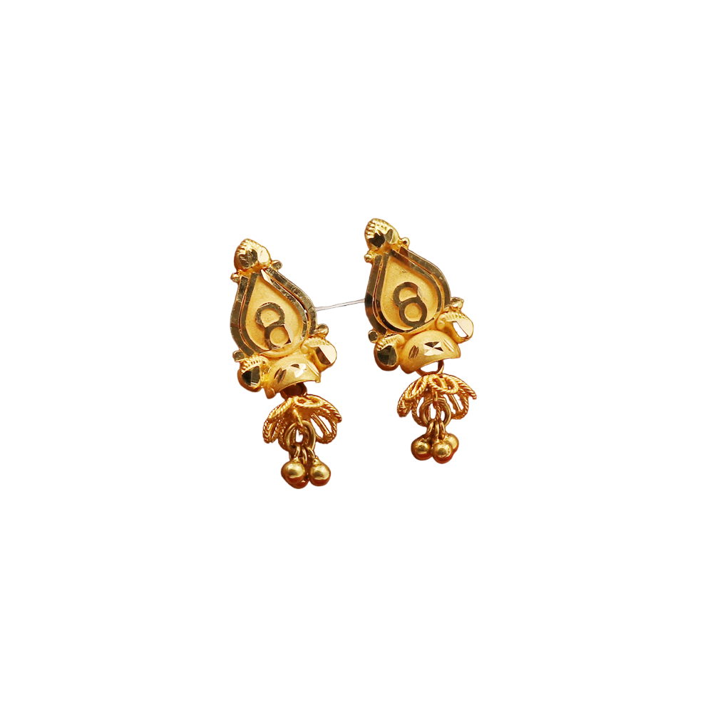 bis 916 print fine gold 2.1cm drop earrings ladies gift fine jewelry store