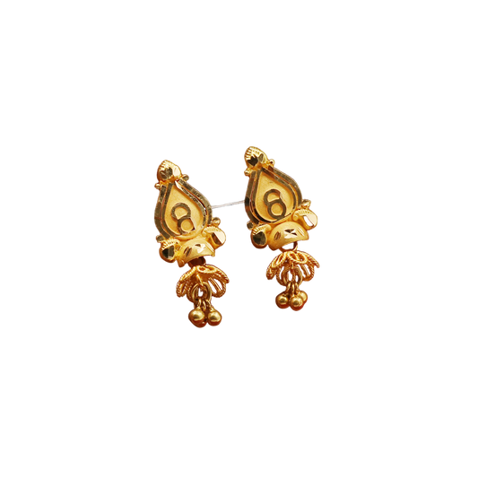 bis 916 print fine gold 2.1cm drop earrings ladies gift fine jewelry store