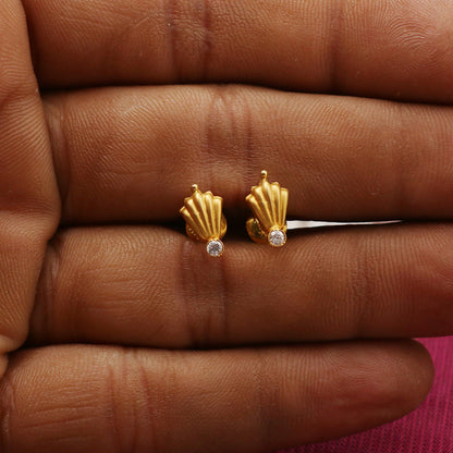 22 karat print true gold 1cm cluster earrings spinster gift tibetan jewelry