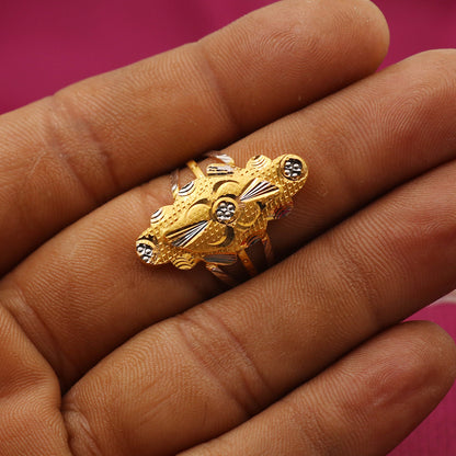 22 karat print true gold birthstone rings size us 8 bachlor tibetan jewelry