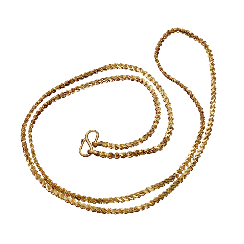 22 Karat Siegel höher Gold 22" Seil Kette Stieftanten Geschenk Schmuck für Damen 