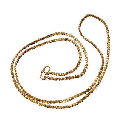 22 Karat Siegel höher Gold 22" Seil Kette Stieftanten Geschenk Schmuck für Damen 