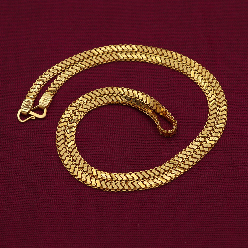 Cadena de serpiente de oro de 22 quilates con sello distintivo de 21 pulgadas, regalo para madrastra, regalo para esposa 