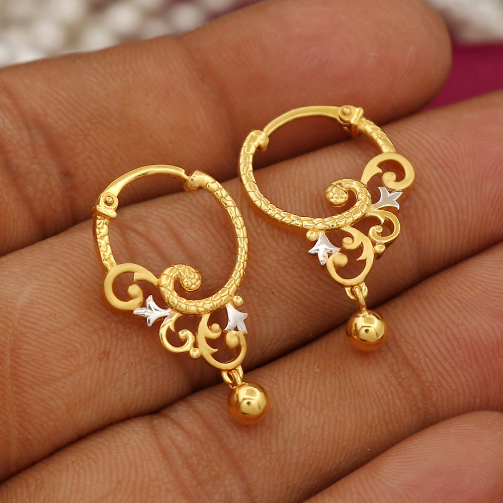 22k seal gold 2.8cm ear cuff earrings paternal mother factory direct jewelry