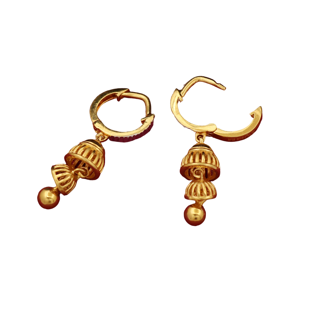 bis 916 print unseen gold 3.3cm eardrop earring daughter easter sunday jewelry