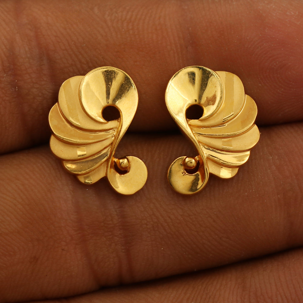 22 carat stamp dubai gold 1.6cm pair of earrings women new year eve jewelry