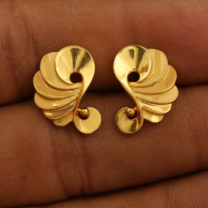 22 carat stamp dubai gold 1.6cm pair of earrings women new year eve jewelry