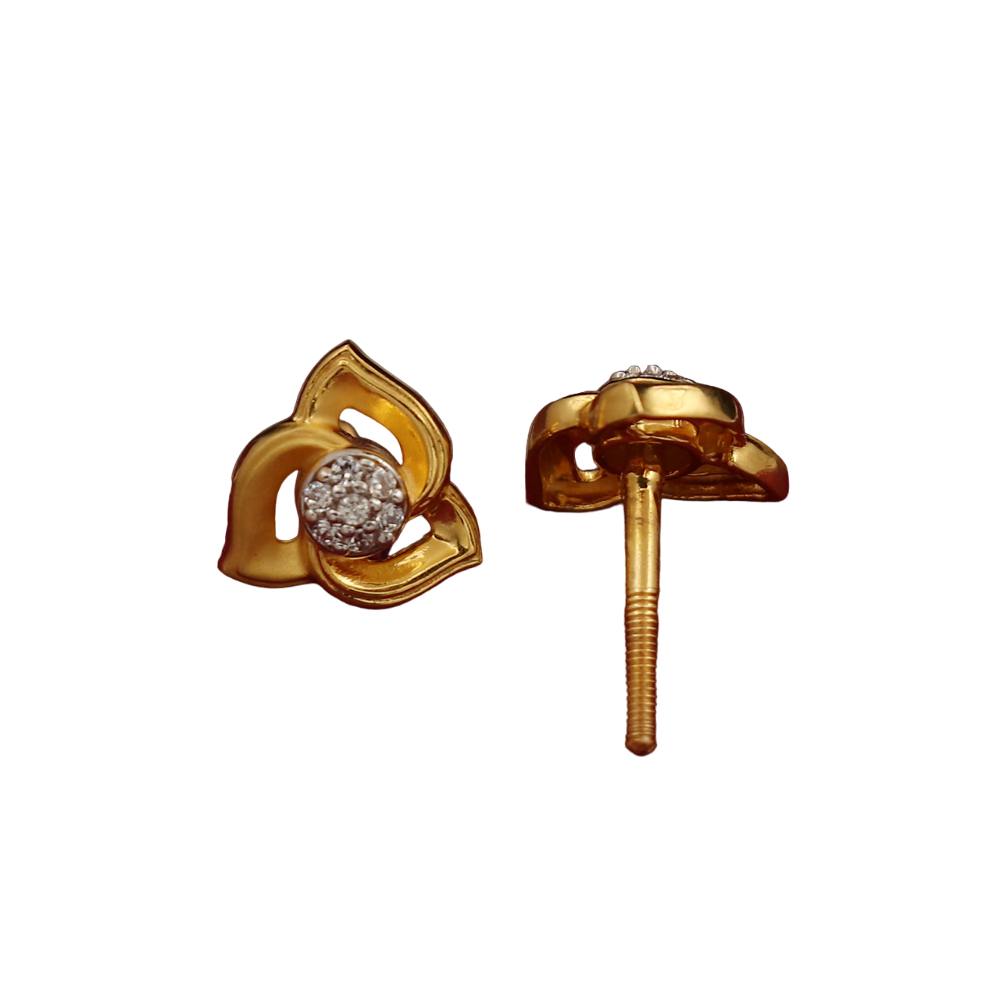 Pendientes con borlas de oro de 22 quilates con sello distintivo de 0,8 cm, regalo para abuela, joyería moderna