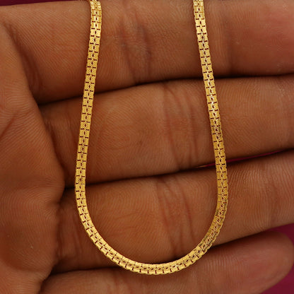 Bis 916 Hallmark leuchtendes Gold 9" Rolo Kette Schwiegersohn Unabhängigkeitstag Schmuck