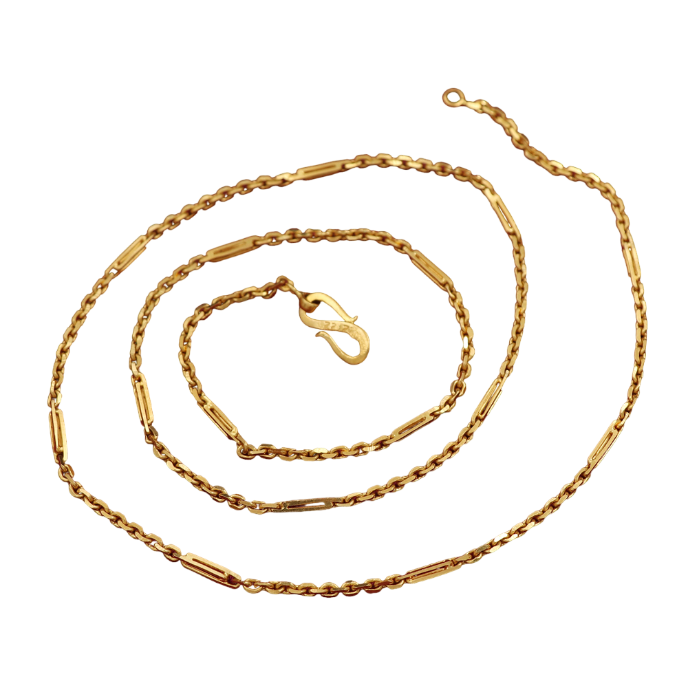 22 Karat Siegel Echtgold 9" Seilkette Urgroßeltern schöner Schmuck