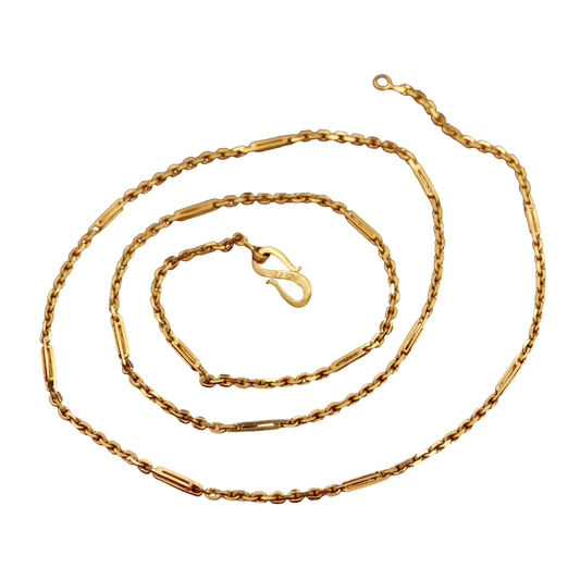 22 Karat Siegel Echtgold 9" Seilkette Urgroßeltern schöner Schmuck