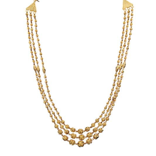 22 Karat bedrucktes funkelndes Gold, 23 cm, Lavalier-Halsketten für Tochter und Freundin, Schmuck