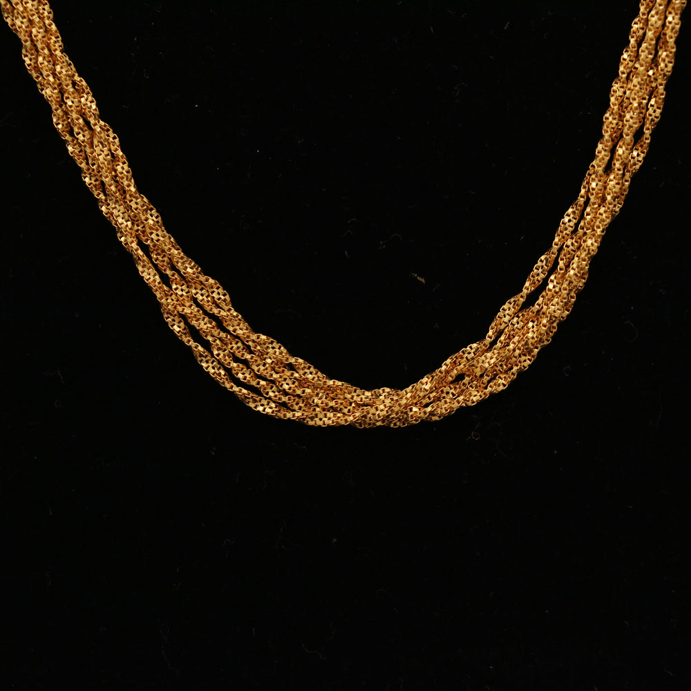 Collar de cuerda de 22 cm de oro con sello distintivo de 22 quilates, regalo para nuera, joyería de estilo vintage