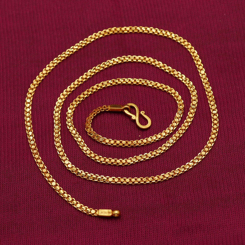 22 Karat Gold mit Punze, 22 cm lange Gliederkette, 4 Urenkel, Bräutigam und Schwestern