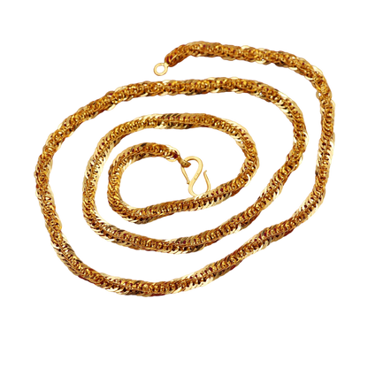 Cadena de serpiente de 9 pulgadas de oro amarillo con sello distintivo de 22 quilates, regalo para mujer, joyería de gran venta