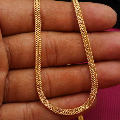 22 Karat Gold gestempelt 9" Weizenkette Mädchen Geschenk preiswerter Schmuck