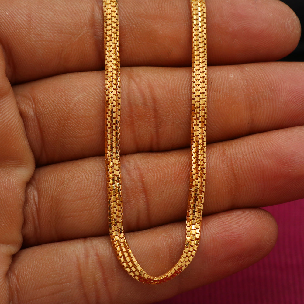 22 carat stamp splendid gold 9inches figaro chain mom gift traditional jewelry