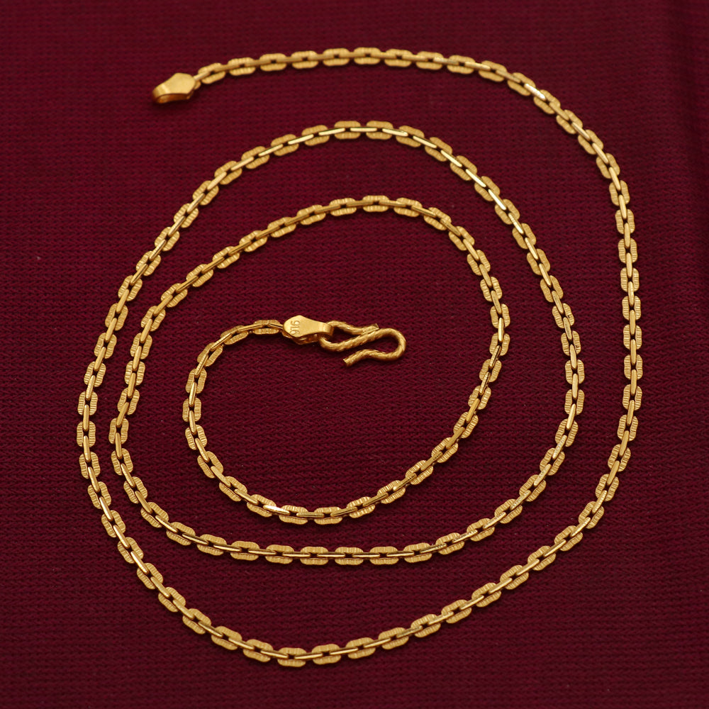 22 karat seal higher gold 7" rope chain groom gift wholesale price jewelry