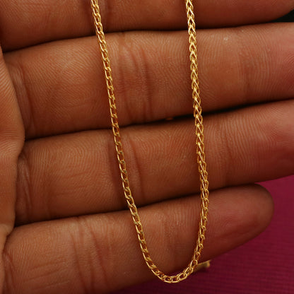 bis 916 print unseen gold 7" box chain stepsister gift brand new jewelry