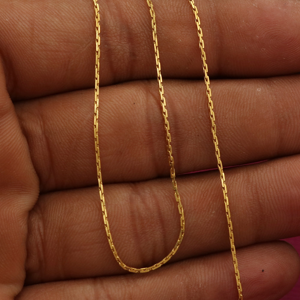 bis 916 hallmark bright gold 7inches rolo chain grand mother gift indian jewelry