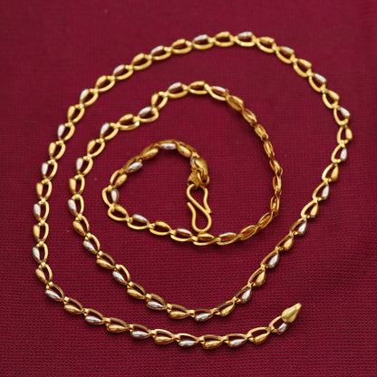 bis 916 stamp real gold 7in box chain cousin wife gift ladies' women jewelry