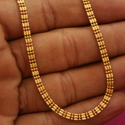 22 karat seal genuine gold 10" rope chain grand aunt gift handmade jewelry