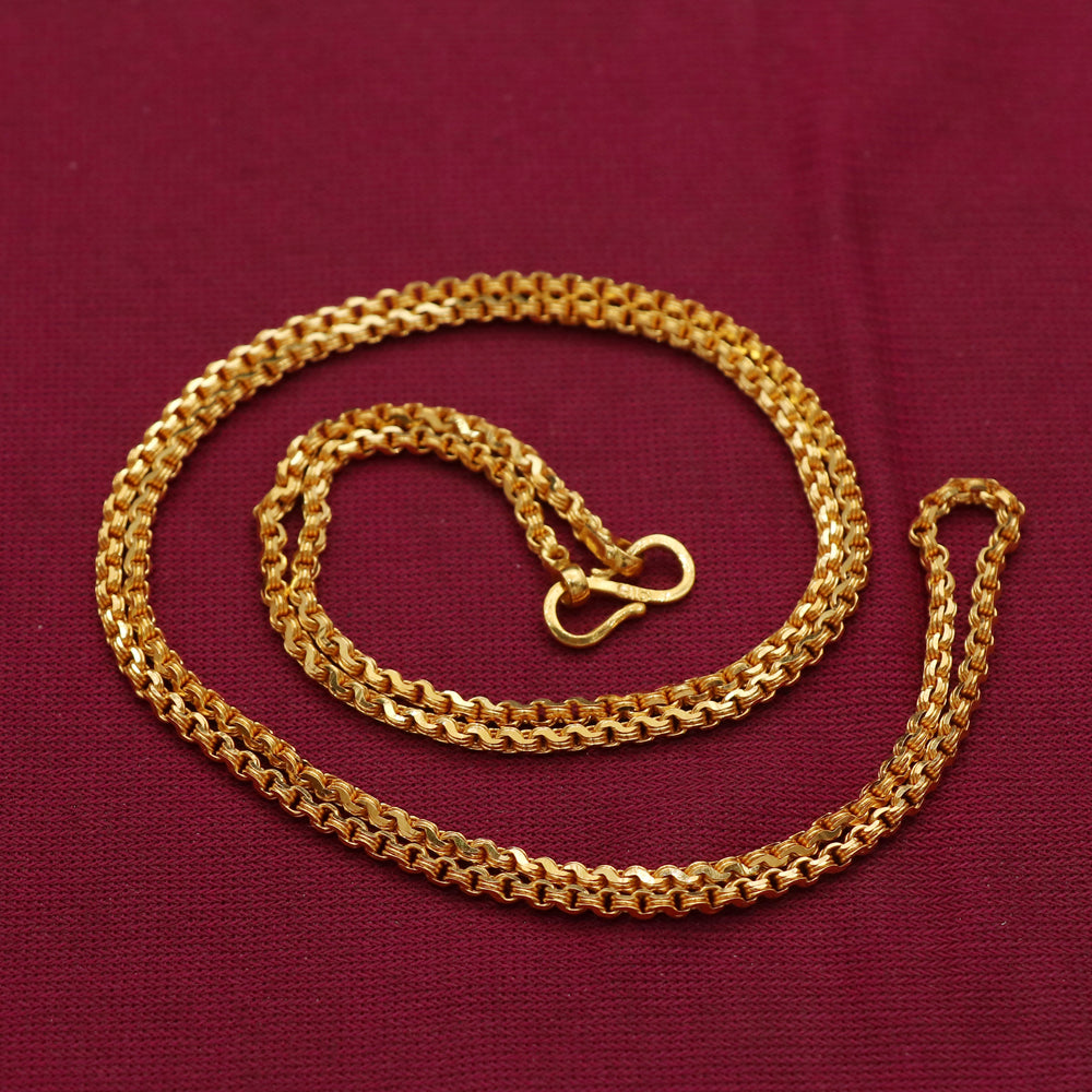 22 carat seal truthful gold 9in wheat chain grand daughter old style jewelry