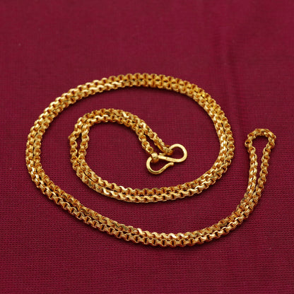 22 carat seal truthful gold 9in wheat chain grand daughter old style jewelry