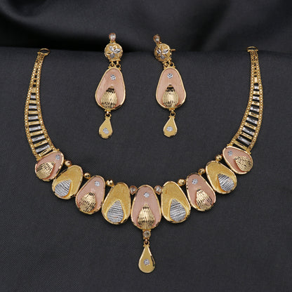 bis 916 print fine gold 21/5.1cm necklace earring sets handcrafted jewelry