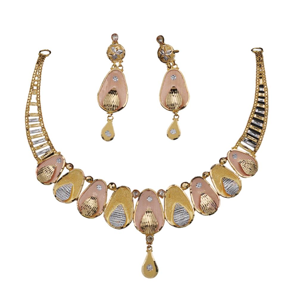 bis 916 print fine gold 21/5.1cm necklace earring sets handcrafted jewelry