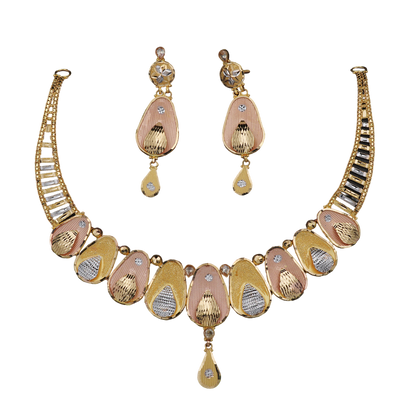 bis 916 print fine gold 21/5.1cm necklace earring sets handcrafted jewelry