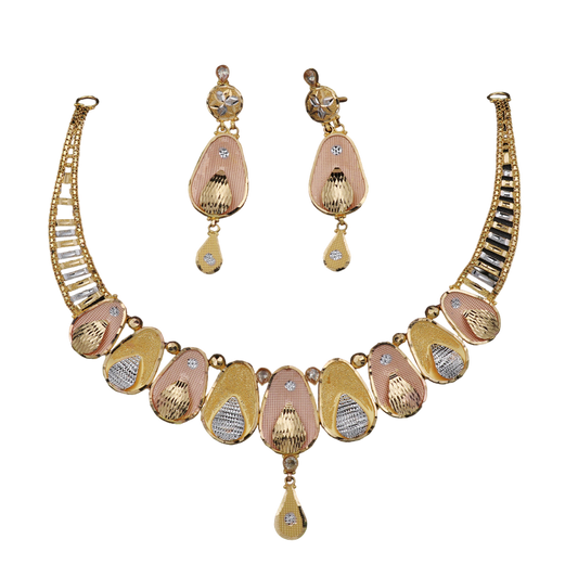 bis 916 print fine gold 21/5.1cm necklace earring sets handcrafted jewelry