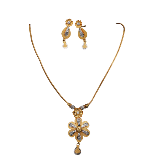 22k hallmark gold 38//3.3cm necklace earring sets sister in law jewelry