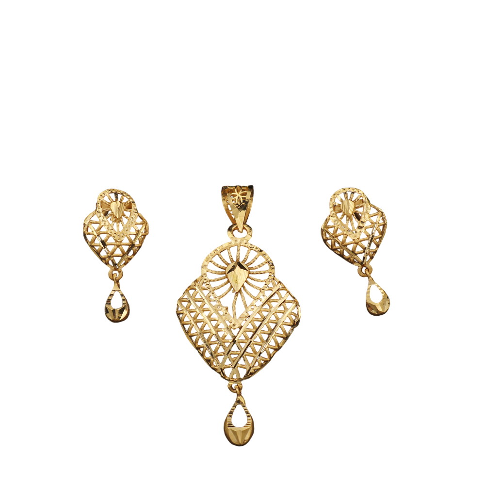 22 karat stamp solid gold 4.8//2.4cm earring pendant sets boys handmade jewelry