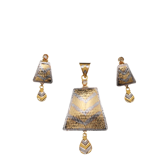 22cts stamp indian gold 5.9//3.0cm earring pendant sets men latest style jewelry