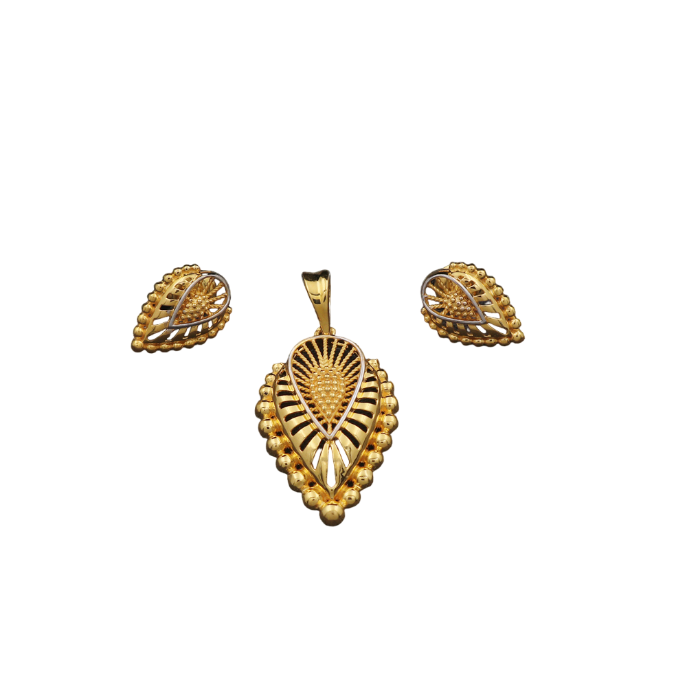 22k print ultimate gold 3.3//1.4cm earring pendant sets bride sale jewelry