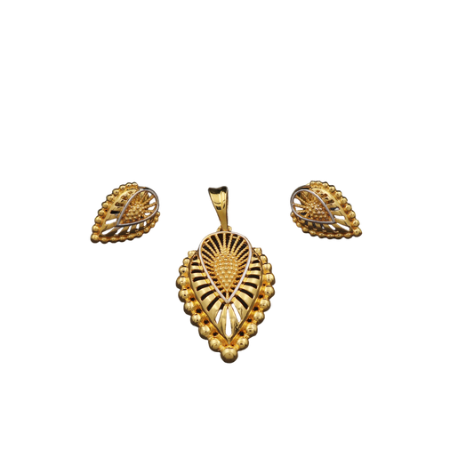 22k print ultimate gold 3.3//1.4cm earring pendant sets bride sale jewelry