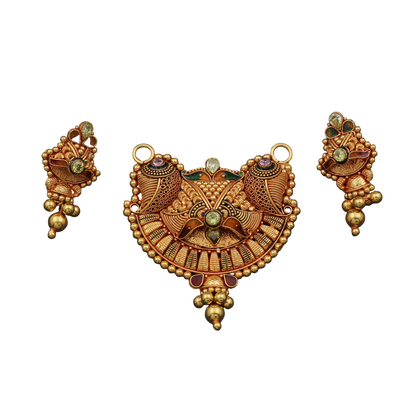 Conjunto de pendientes y colgantes de oro auténtico de 4,0/2,5 cm con sello bis 916, joyería artesanal 