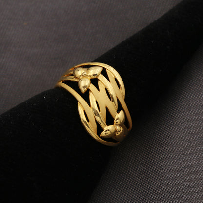 bis 916 print unseen gold anniversary rings size us 7.5 uncles factory jewelry