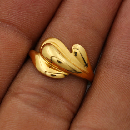 22 karat print shining gold claddagh rings size us 6.25 brother deal jewelry