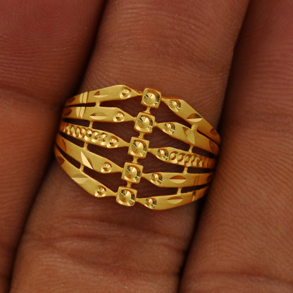 22k hallmark sincere gold wrap rings size us 6.5 father in law classic jewelry