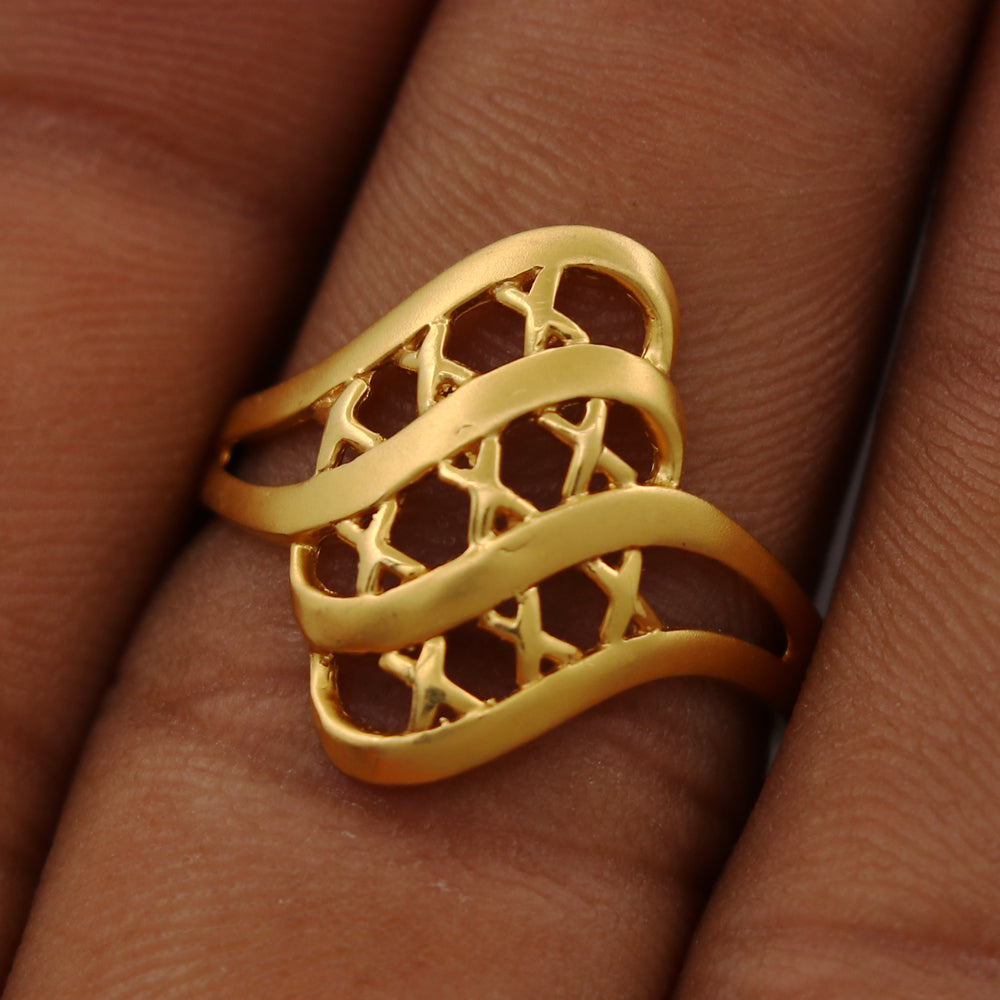 bis 916 print unseen gold couple ring size us 7.75 child designer jewelry