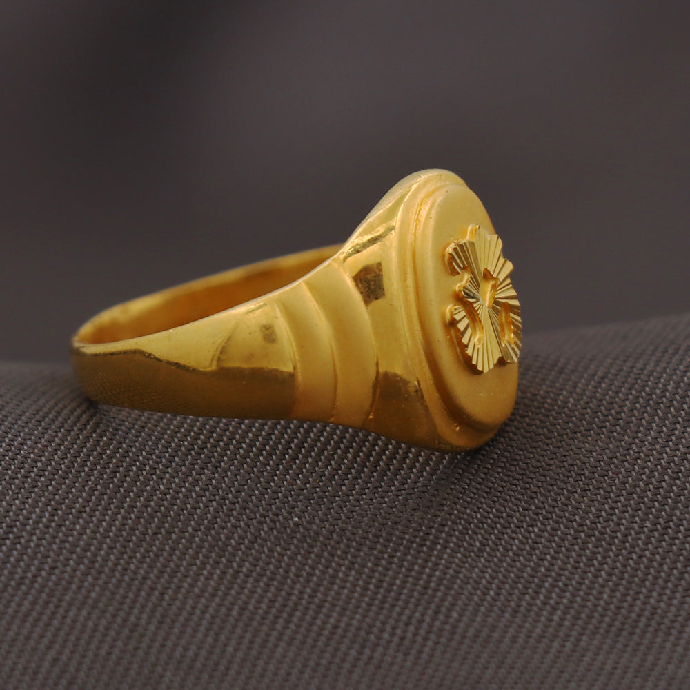 Anillo de compromiso de oro de 22 quilates con sello Merry Shine, talla 9,25 en EE. UU., venta de joyas para padres 