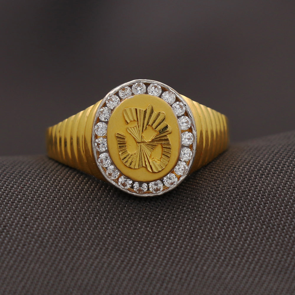 Anillo de bodas de oro macizo de 22 quilates con sello, talla 9,5 de EE. UU., joyería para el lunes de Pascua para esposo 