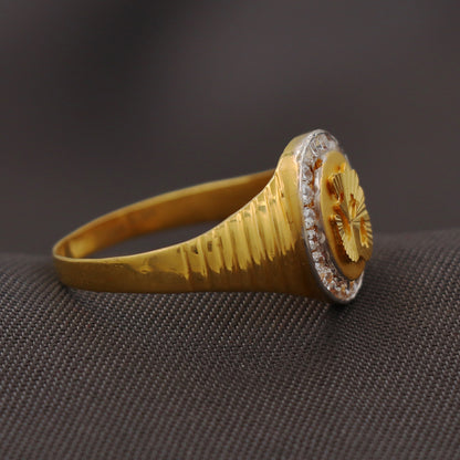 Anillo de bodas de oro macizo de 22 quilates con sello, talla 9,5 de EE. UU., joyería para el lunes de Pascua para esposo 