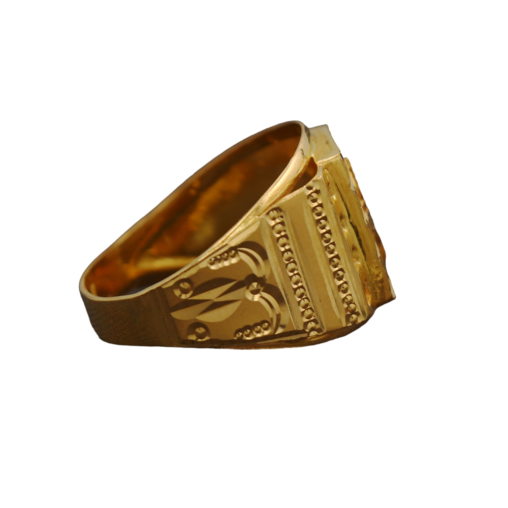 Anillo de oro de 22 quilates con sello de verdad para la mano derecha, talla 8,5 de EE. UU., joyería de Halloween para tío 