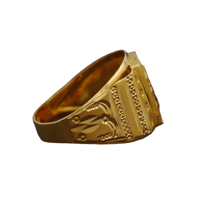 Anillo de oro de 22 quilates con sello de verdad para la mano derecha, talla 8,5 de EE. UU., joyería de Halloween para tío 