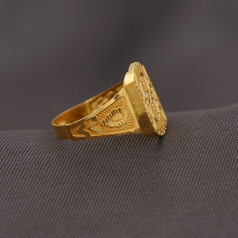 Anillos ajustables de oro amarillo de 22 quilates con sello distintivo, talla 8,25 en EE. UU., joyería más vendida 