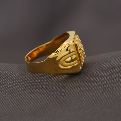 Anillos de oro con sello distintivo de 22 quilates, tamaño 9,25 en EE. UU., joyería nupcial para hombres de negocios 